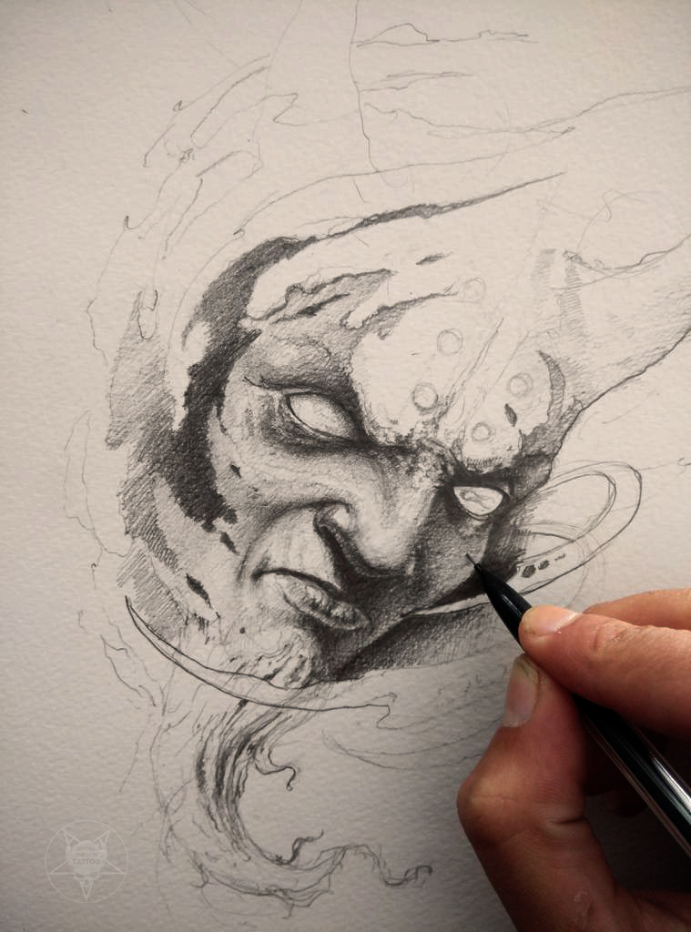 759x1024 Demon Head By Andreyskull