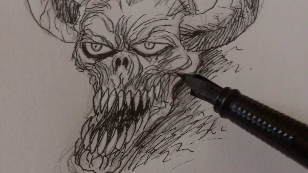 1280x720 How To Draw Demon Skulls