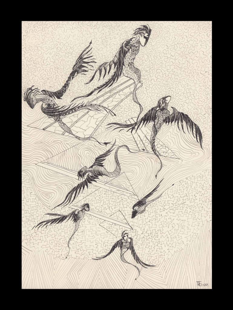 770x1024 Saatchi Art The Staircase Of Demons Drawing By Polina Ogiy