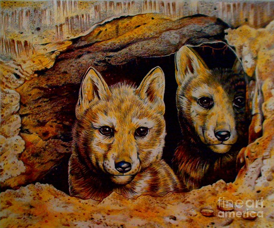 900x750 Out Of The Den Drawing By Kimberlee Ketterman Edgar