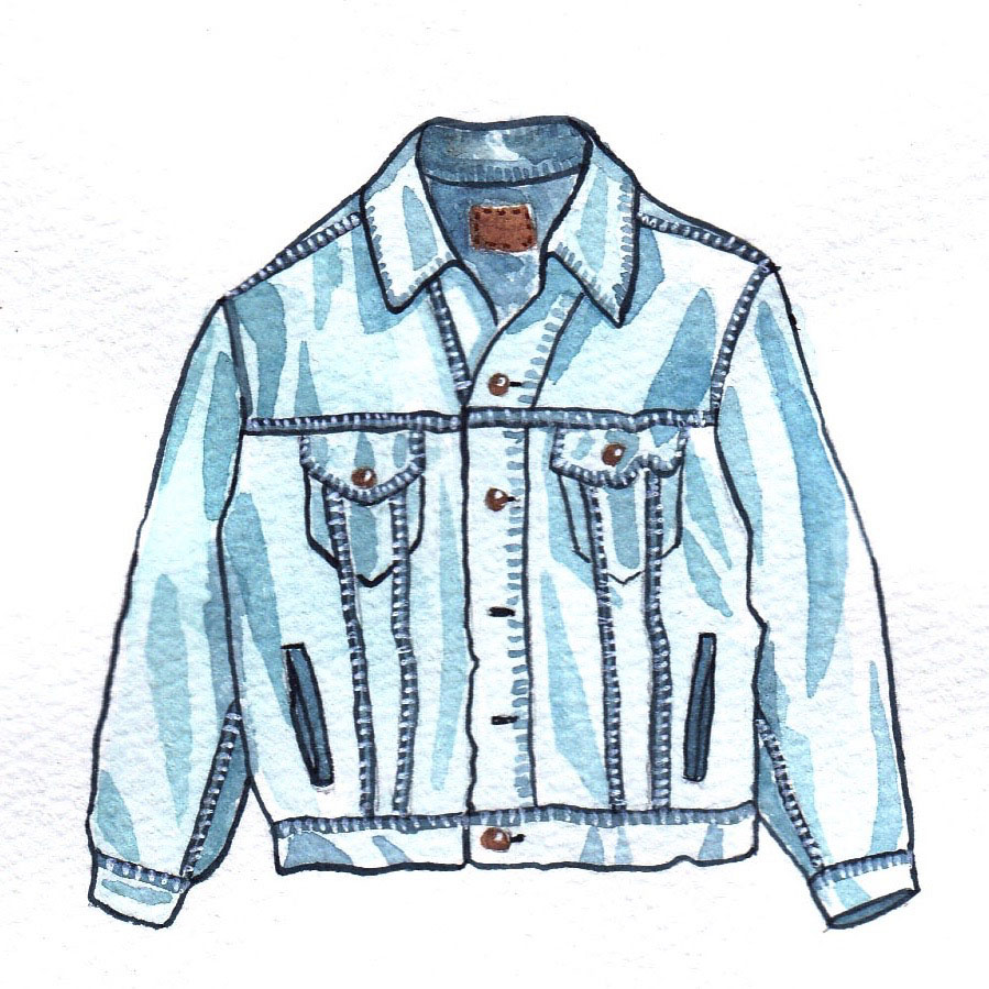 899x899 Vintage Denim Jeans Jacket Mochni Drawing Conscious Fashion