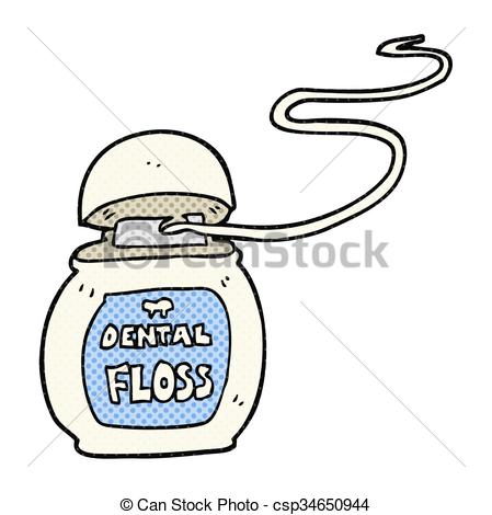 449x470 Freehand Drawn Cartoon Dental Floss Eps Vector