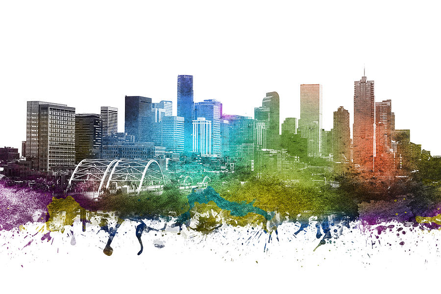 900x600 Denver Cityscape 01 Digital Art By Aged Pixel