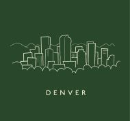 190x178 Denver Skyline Red Framed Print By Naxart Studio Denver Skyline