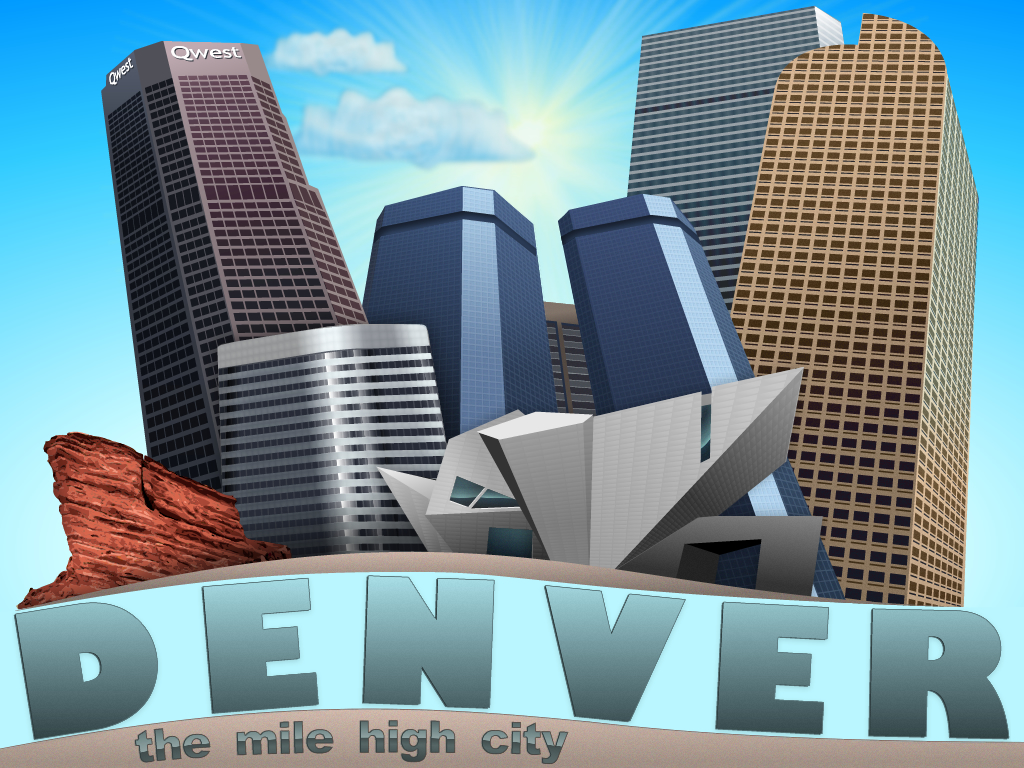 1024x768 Denver Skyline By Tcmulder