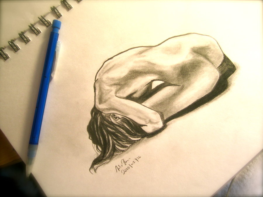 900x675 Depression Figure Drawing By Megamassogou