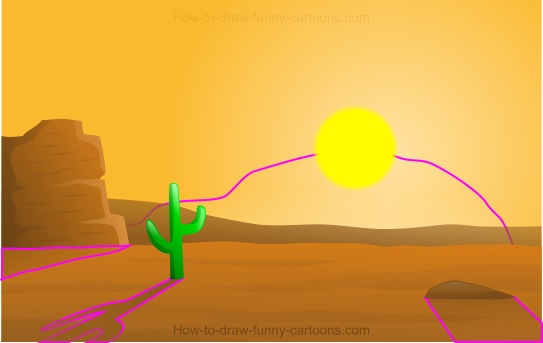 543x343 To Draw A Cartoon Desert