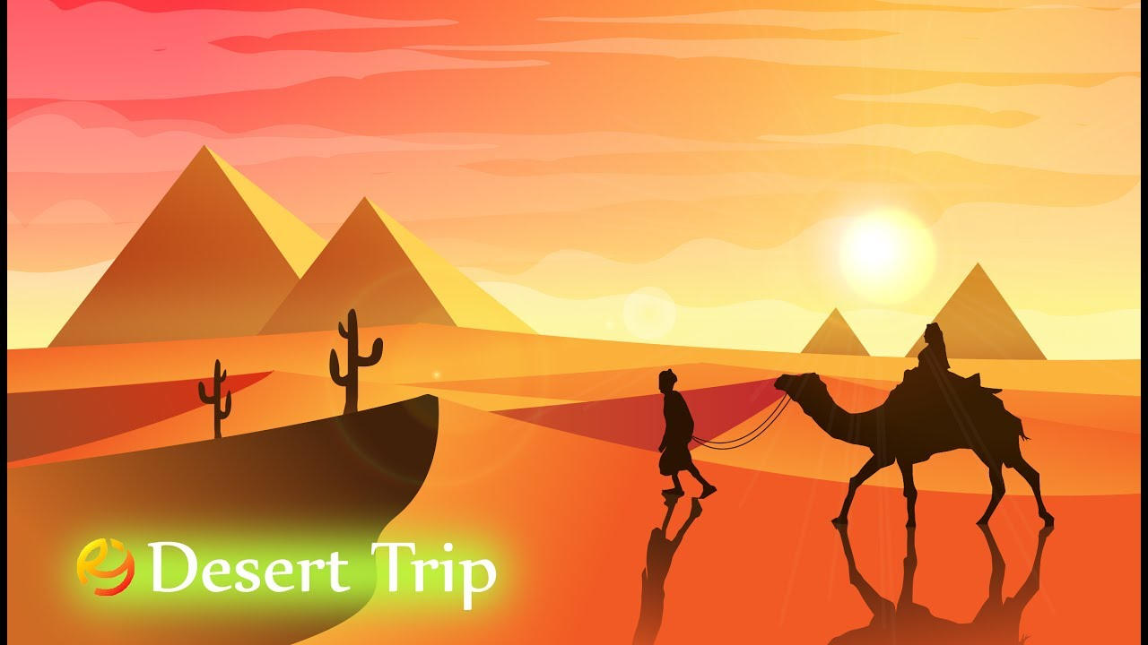 1280x720 Desert Landscape Drawing