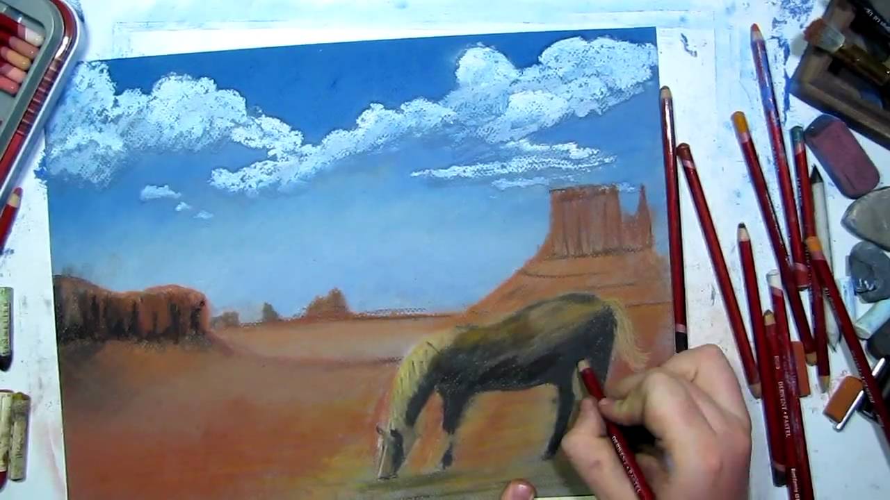 1280x720 Desert Landscape Speed Drawing