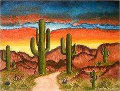 Desert Scene Drawing at GetDrawings | Free download