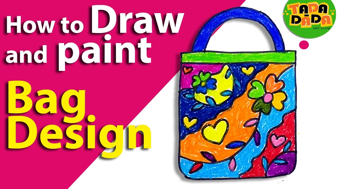 1280x720 How To Draw A Bag Design Step By Step Kids Drawing Arts