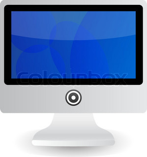 299x320 Personal Computer Drawing Monitor, Mouse And Keyboard Stock