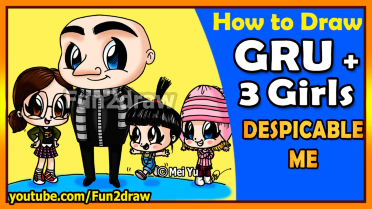 1280x720 How To Draw Despicable Me