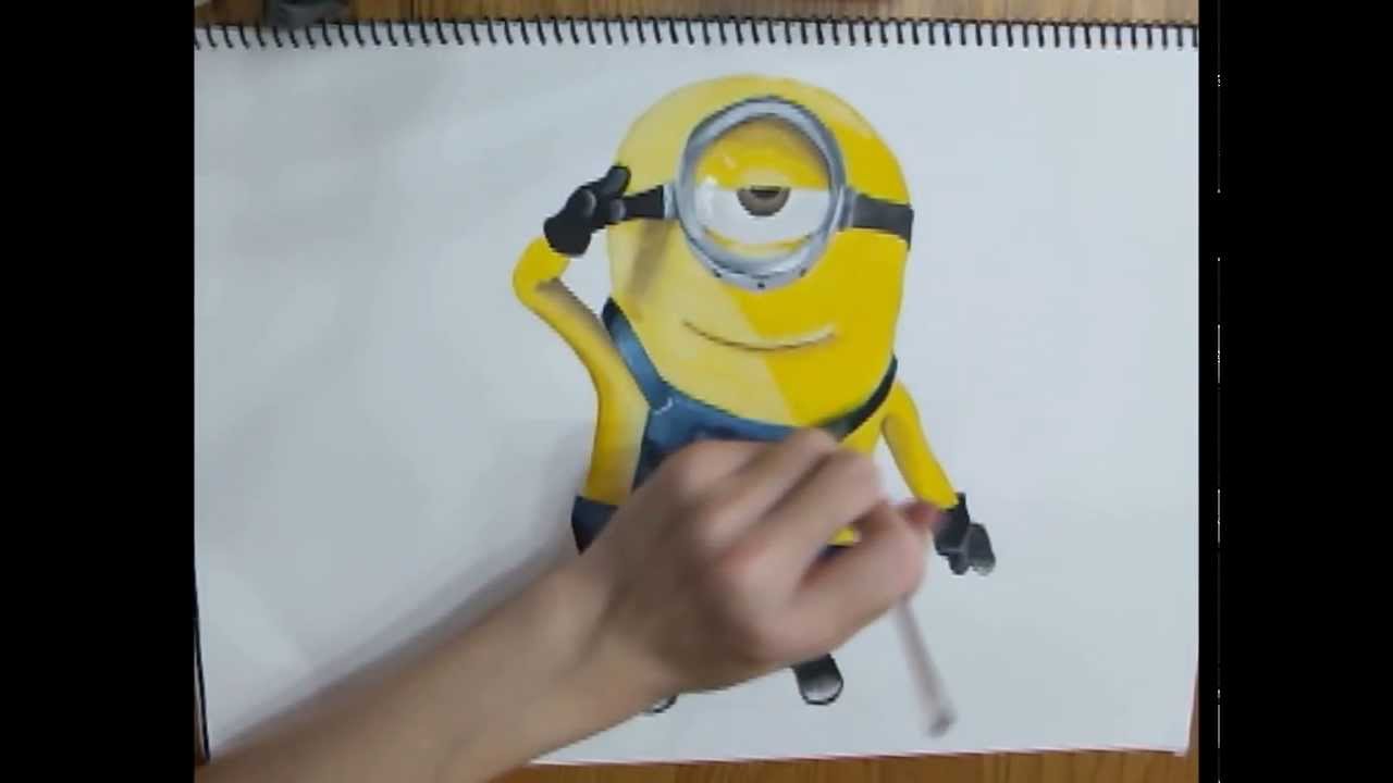 1280x720 Speed Painting] Drawing Minion From Despicable Me 2