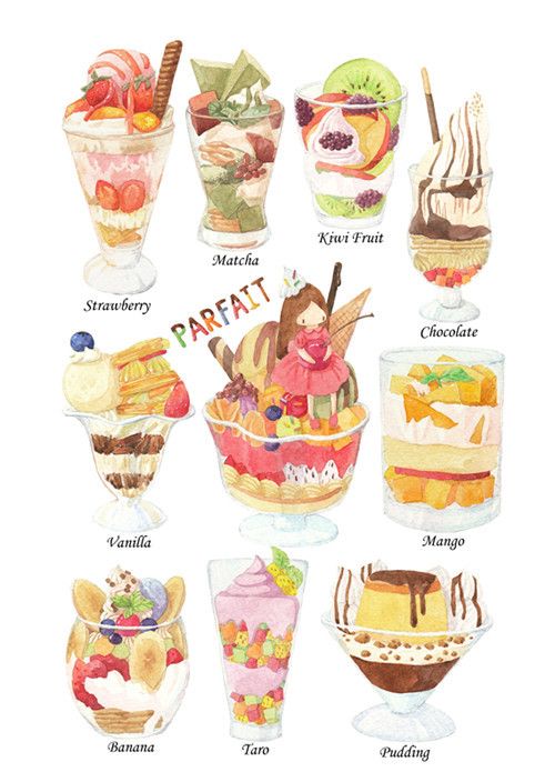 500x704 Desserts Illustrations