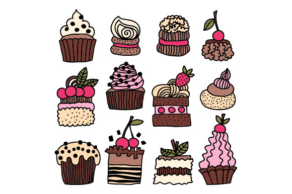 580x386 Hand Drawn Cakes Desserts Desserts Cake