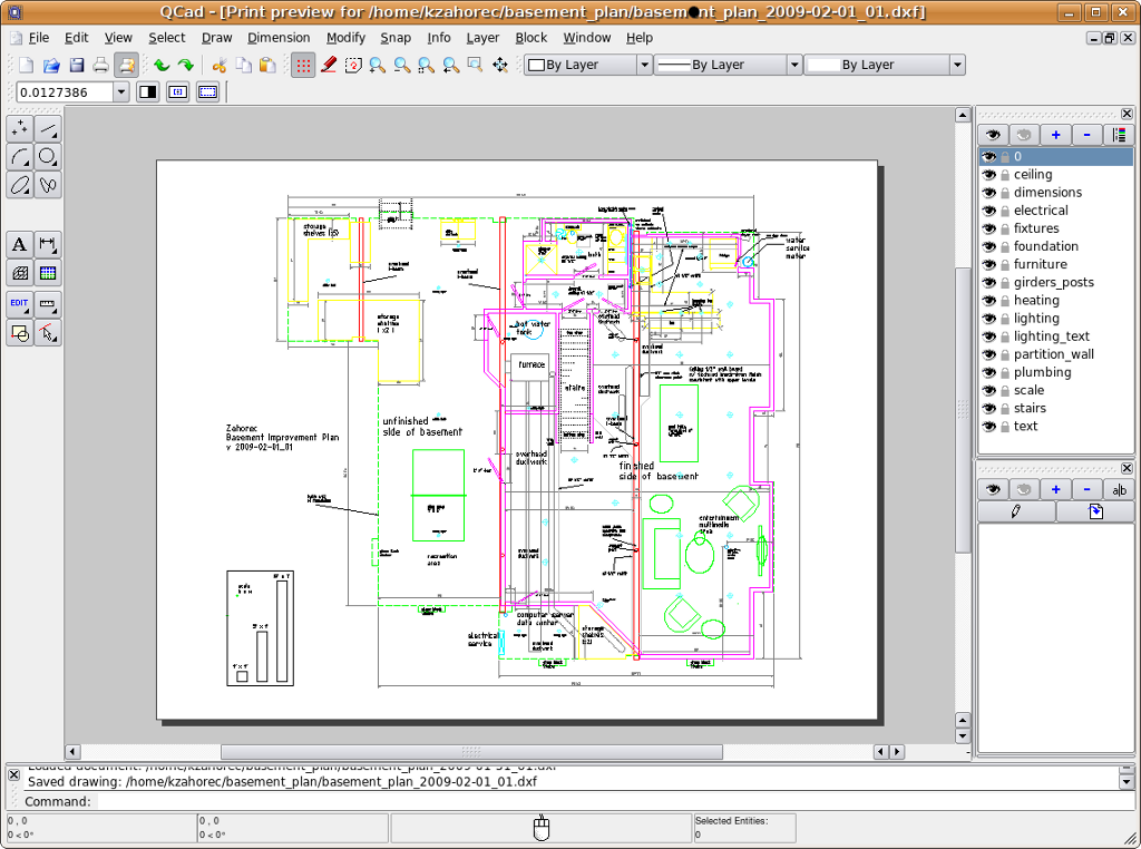 1024x762 Librecad Creating A Detailed Design Drawing For A Basement