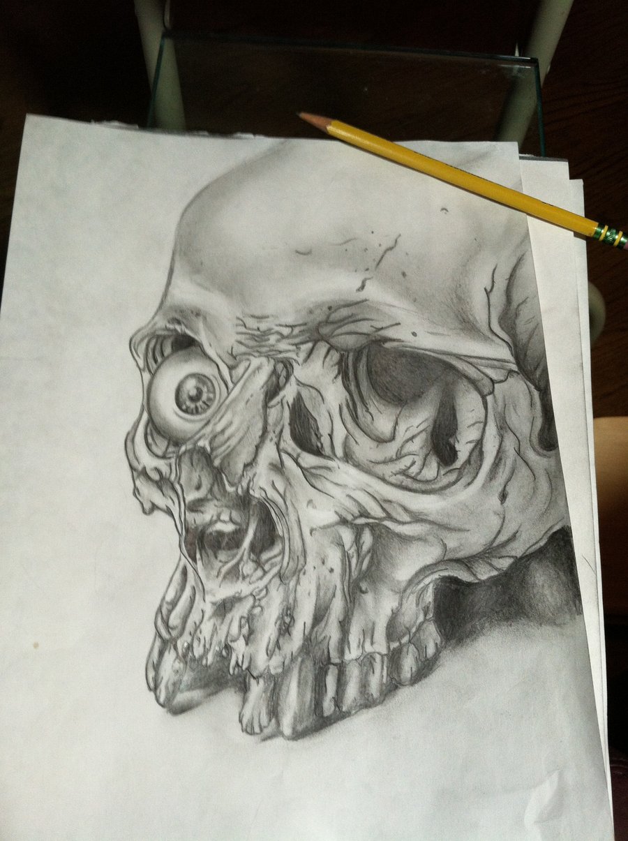 900x1205 Skull Drawing By Gkarts661