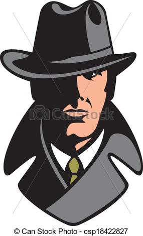 285x470 Private Detective Vector Illustration