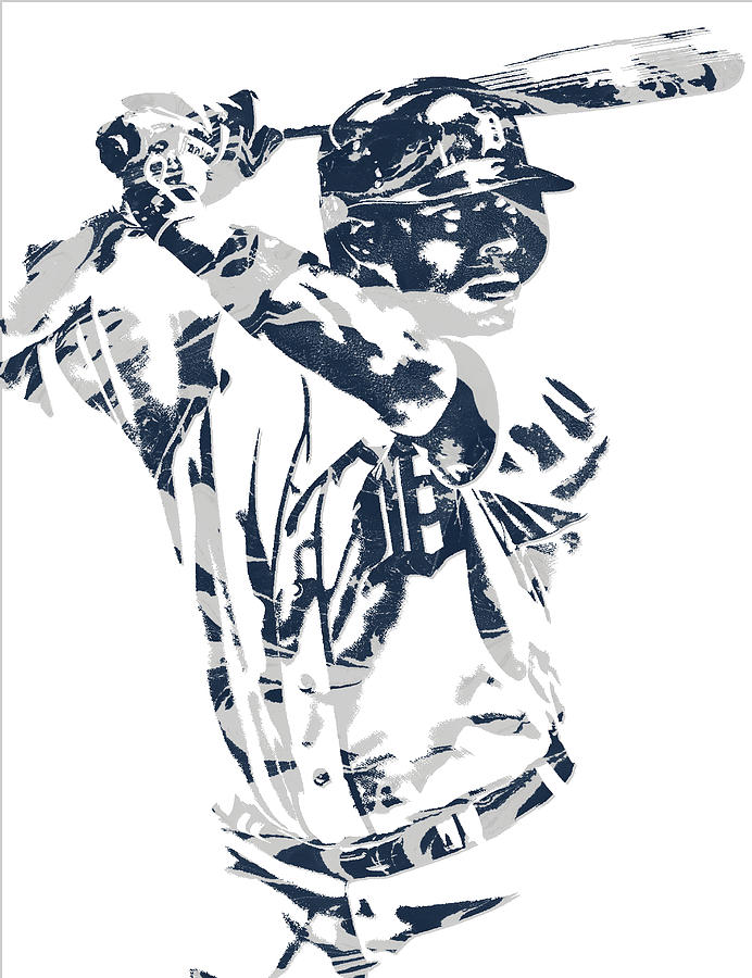 692x900 Justin Upton Detroit Tigers Pixel Art 2 Mixed Media By Joe Hamilton