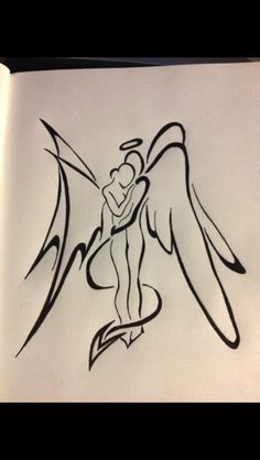 236x418 Angel Vs Devil Drawings Angel Vs. Devil Heart By ~kiley Nicole