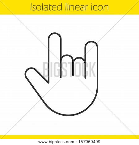 450x470 Heavy Metal Gesture Linear Icon. Vector Amp Photo Bigstock