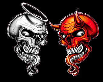 340x270 Devil Skull Sticker Etsy