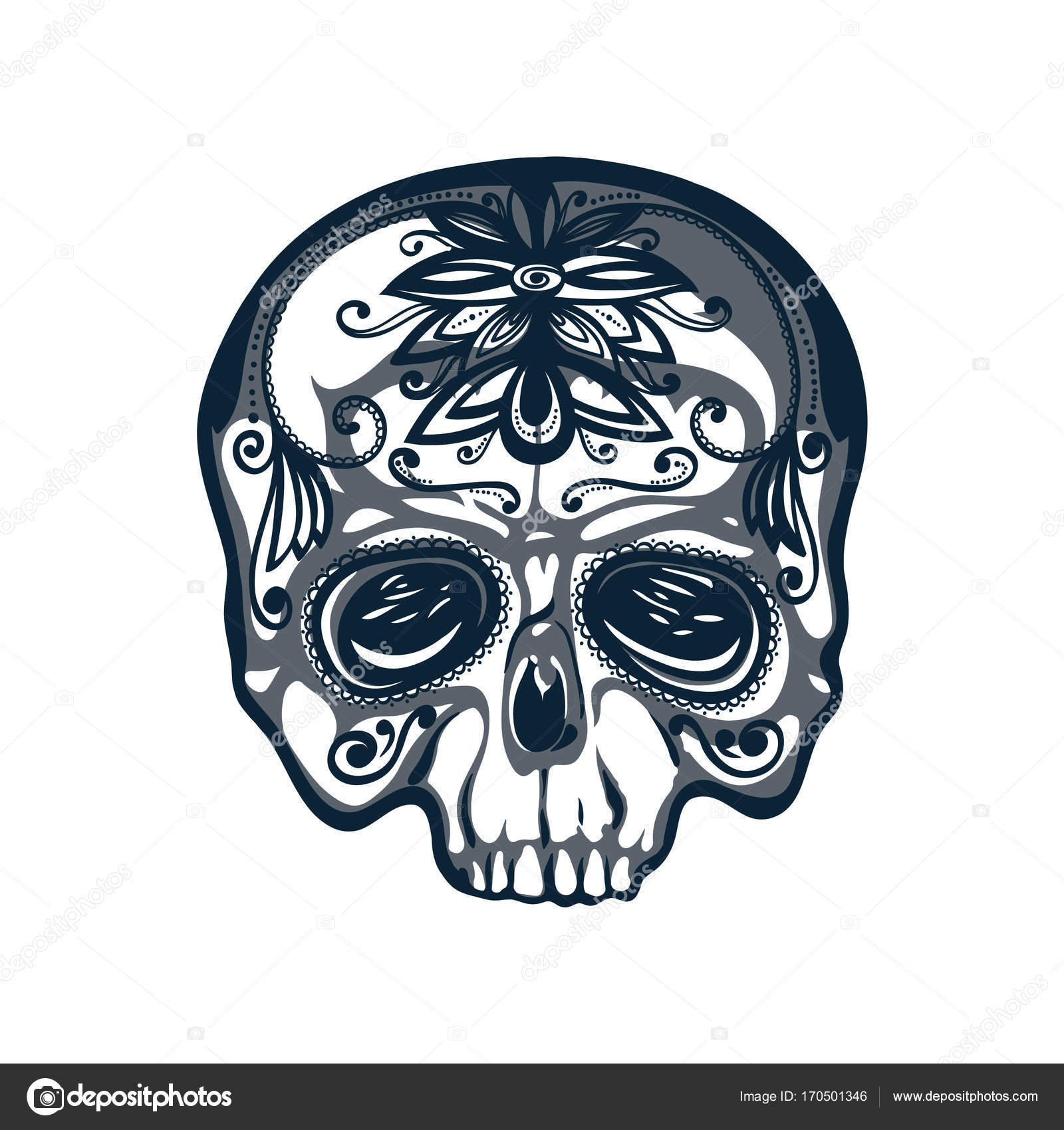 1600x1700 Dia De Los Muertos Card. Mexican Day Of The Dead. Skull Decorated