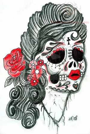 300x443 Dia De Los Muertos Skull