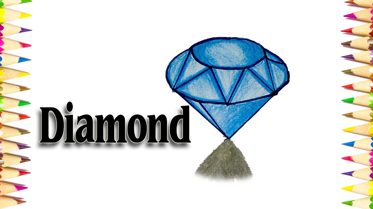 1280x720 How To Draw A 3d Diamond