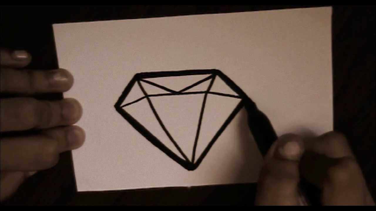 1280x720 How To Draw A Cute Diamond.