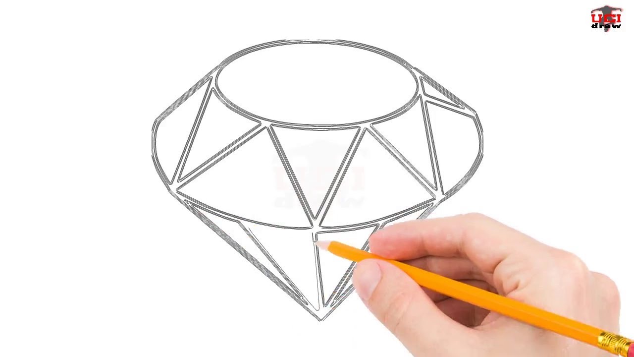 1280x720 How To Draw A Diamond Step By Step Easy For Beginnerskids