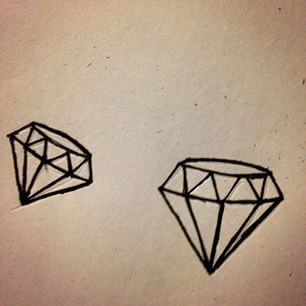 306x306 Simple Diamond Drawing Tattoo Tattoos Drawing