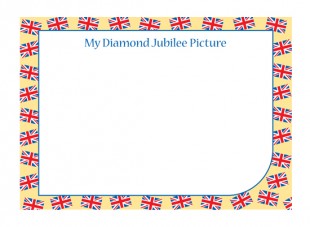 310x227 Diamond Jubilee Blank Drawing Template