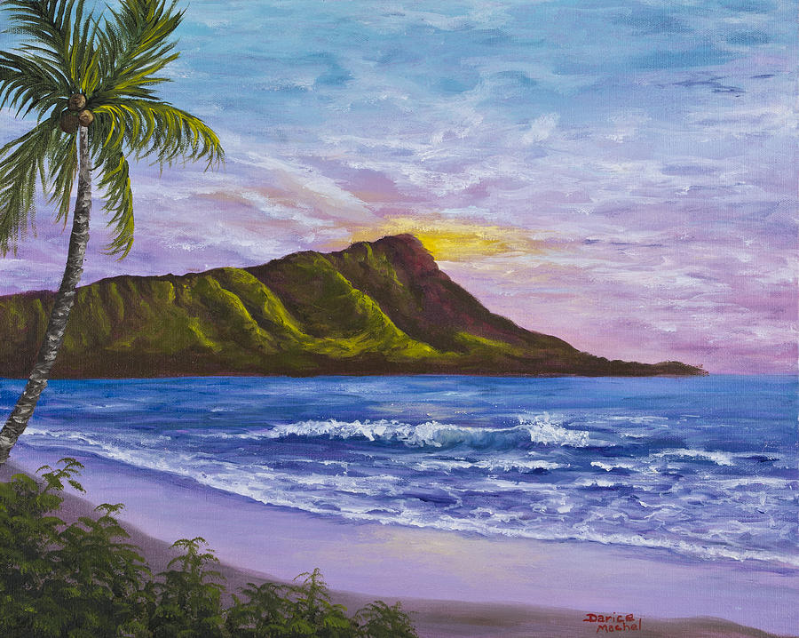 900x718 Diamond Head Painting By Darice Machel Mcguire