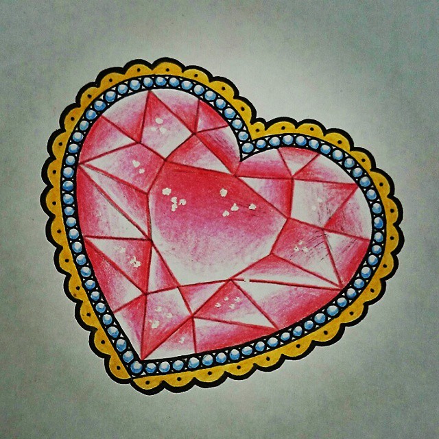 640x640 Diamond Heart Tattoo Tatuajes Body Art
