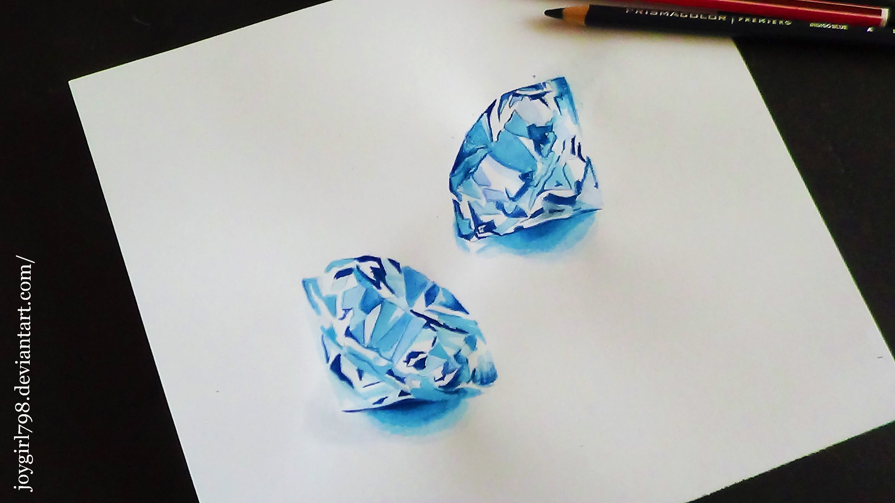 3000x1688 Diamond's Speed Painting (Watercolour And Pencil)