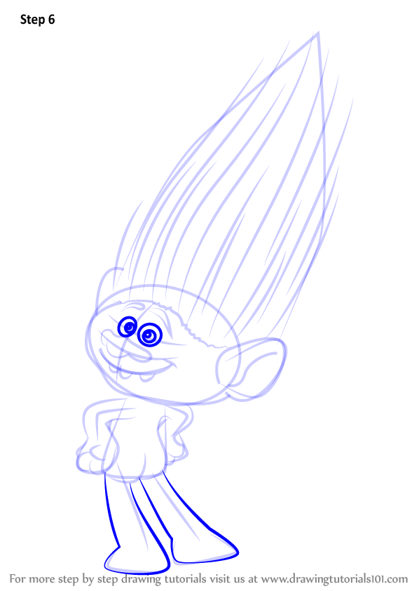 598x844 Learn How To Draw Guy Diamond From Trolls (Trolls) Step By Step