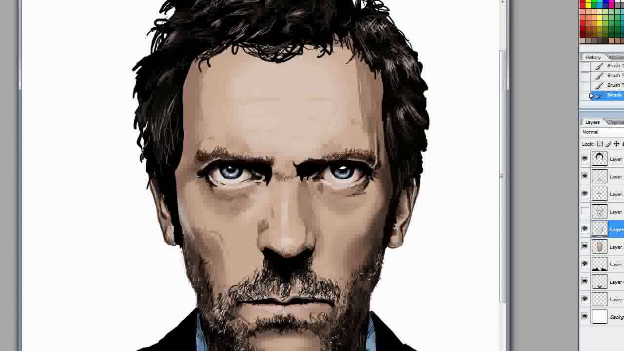 1280x720 Hugh Laurie Digital Drawingspeed Paint