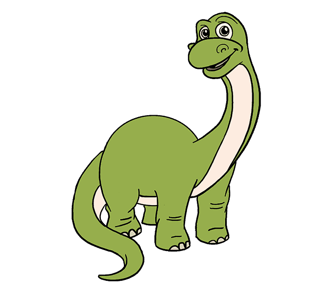 678x600 How To Draw A Cartoon Dinosaur Easy Step By Step Drawing Guides