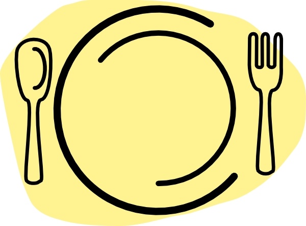 600x442 Iammisc Dinner Plate With Spoon And Fork Clip Art Free Vector