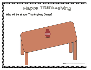 350x271 Thanksgiving Dinner Table Drawing By Mswhitegetsitright Tpt