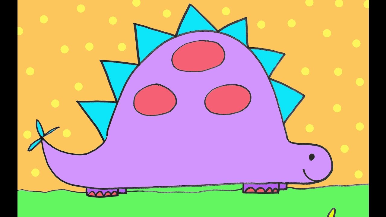 1280x720 How To Draw A Dinosaur Cartoon Drawing Tutorial For Children