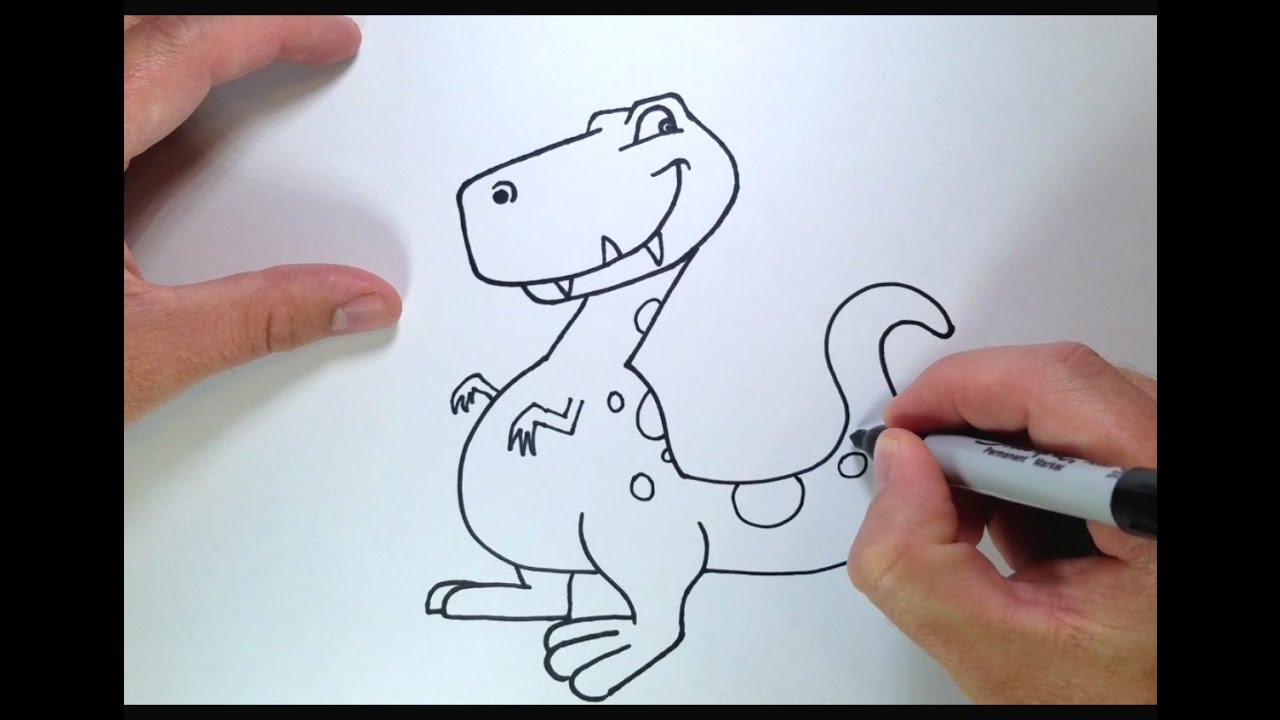 1280x720 How To Draw A Cartoon Dinosaur