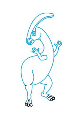 215x382 How To Draw A Dinosaur Hadrosaurid, Easy Step By Step Drawing Tutorial