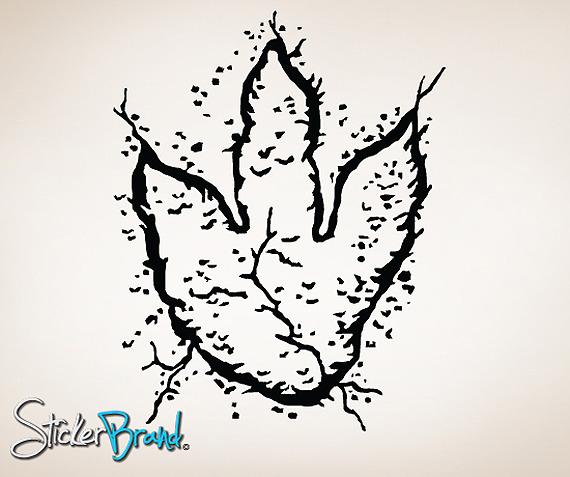 570x477 Vinyl Wall Decal Sticker Baby Dino Footprint