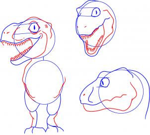 302x271 How To Draw How To Draw A Baby Dinosaur