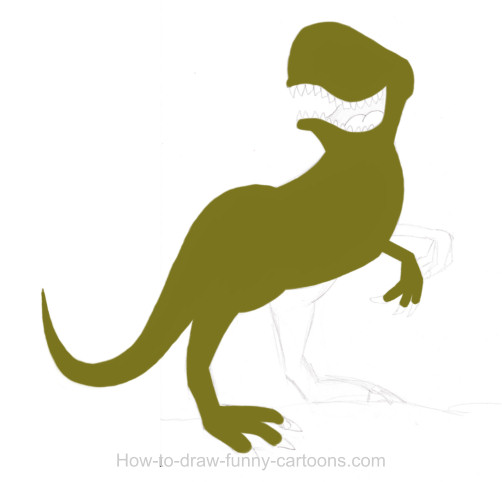 502x482 Dinosaur Drawing (Cartoon Painting)
