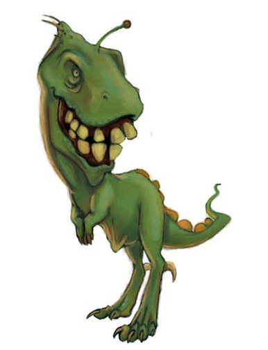 386x504 Draw Dinosaurs With Your Feet!