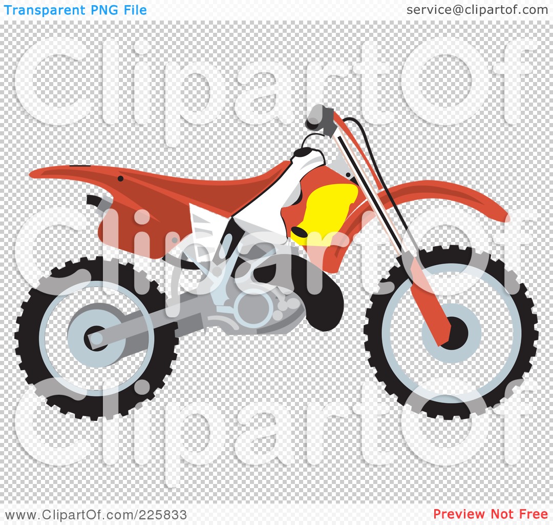 1080x1024 Royalty Free (Rf) Clipart Illustration Of A Red Dirt Bike By David